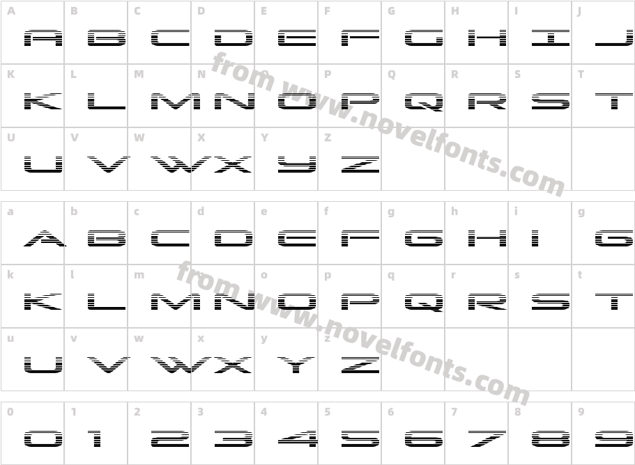 Grand Sport GradientCharacter Map