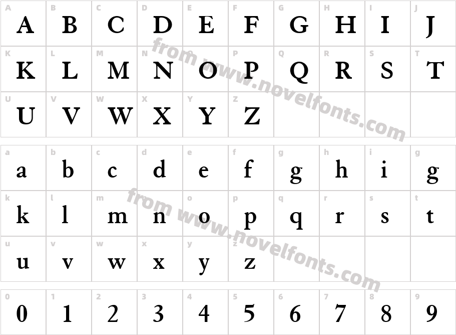 Granjon LT BoldCharacter Map