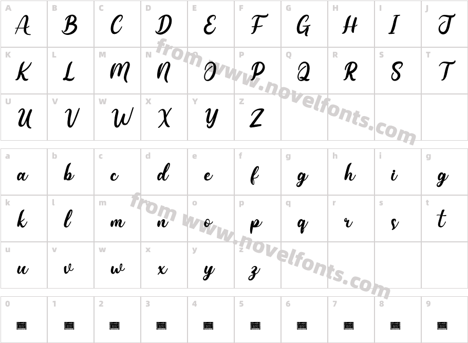 Coffistylove Personal UseCharacter Map