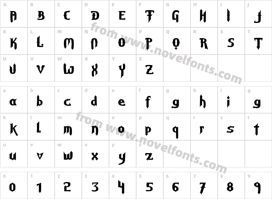 Grave DiggerCharacter Map