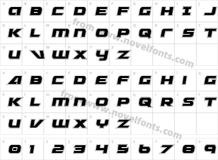 Graymalkin Academy CondensedCharacter Map