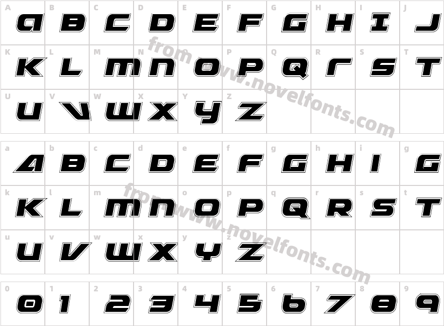 Graymalkin Compact Academy CondensedCharacter Map