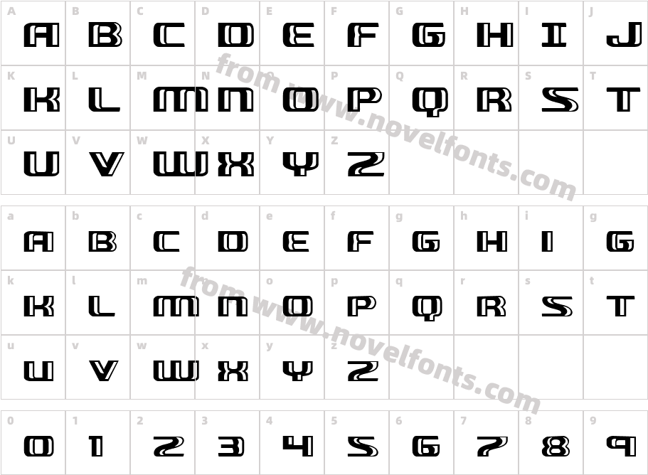 Grease Gun ExpandedCharacter Map