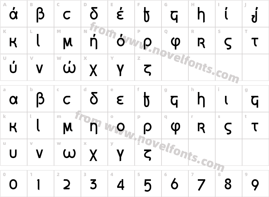 Grecian FormulaCharacter Map