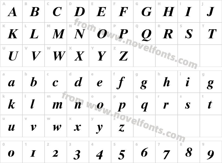 Greco Ten OldStyle SSi BoldCharacter Map