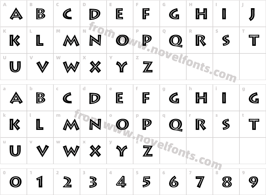 Greek Diner Inline TTCharacter Map