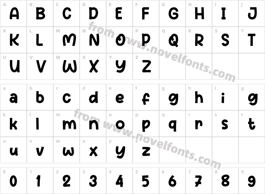 GreenSmile-PKE57Character Map