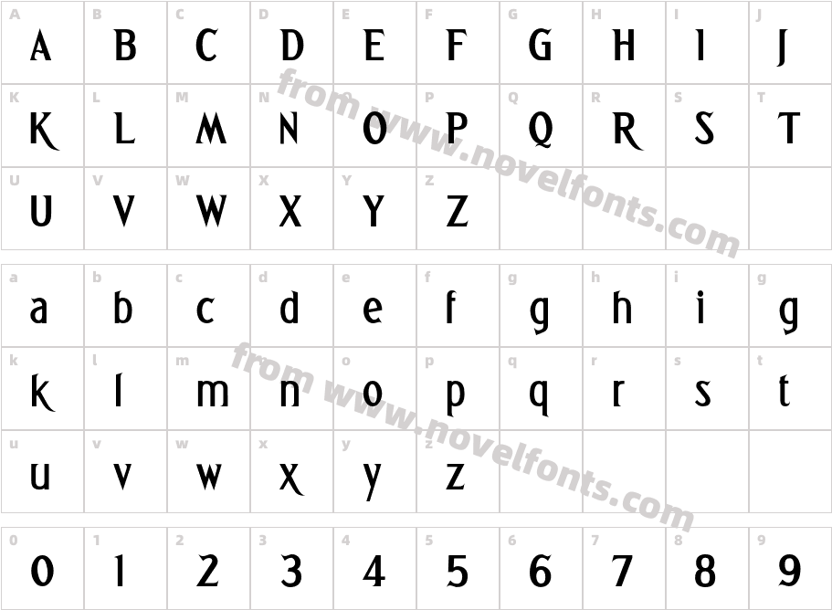 Greetings-BoldCharacter Map