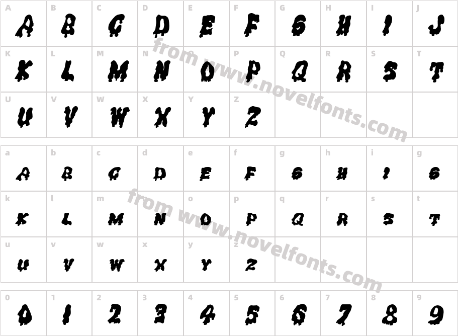 Gremlin Solid ItalicCharacter Map