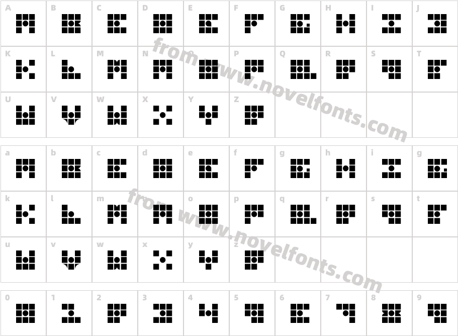 Gridder Box RegularCharacter Map