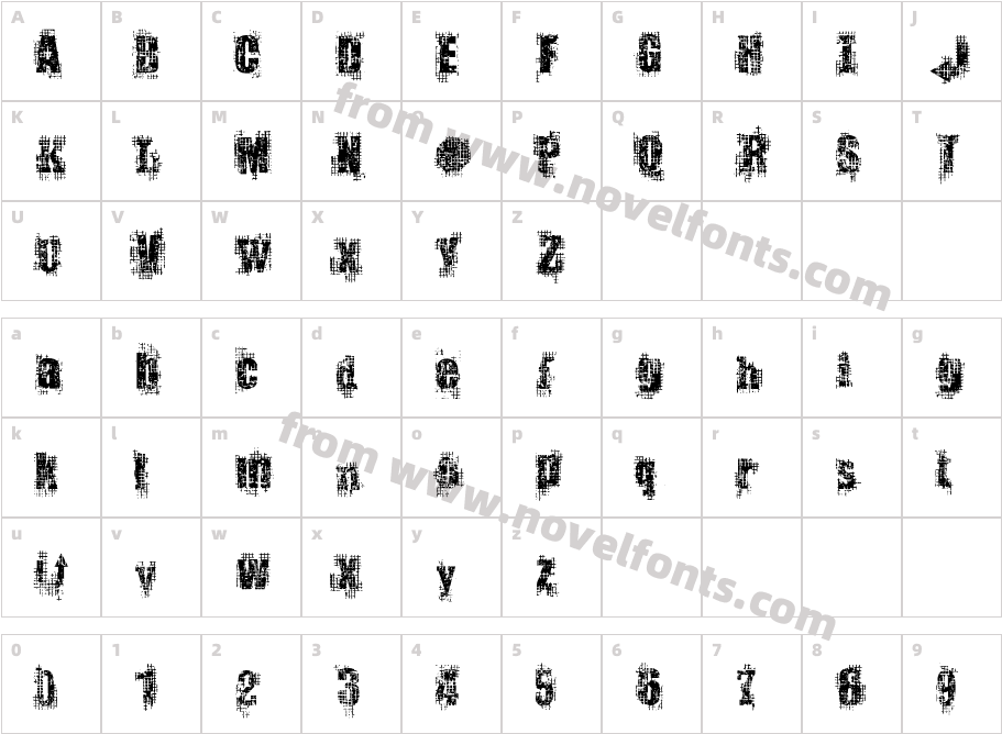 Gridlock'dCharacter Map