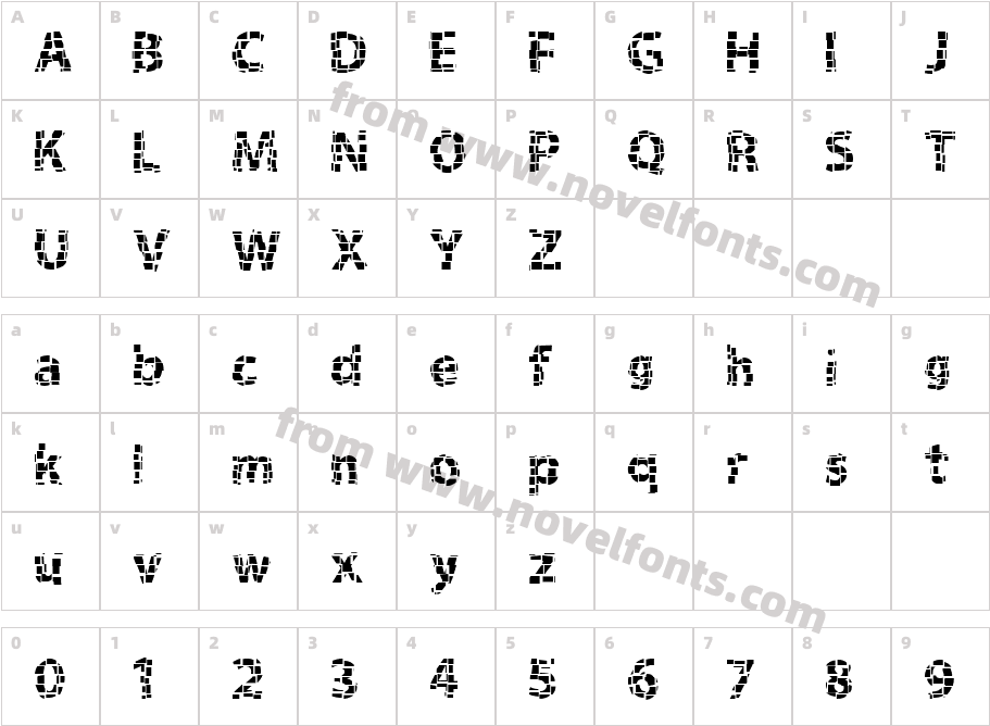 GridshiftCharacter Map