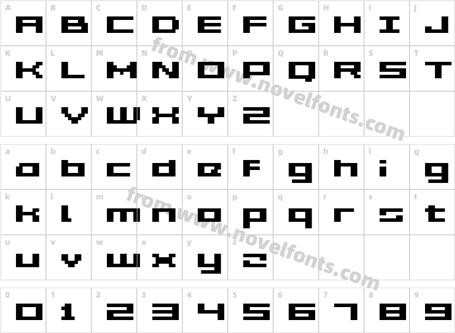 Grixel Acme 5 Wide BoldCharacter Map