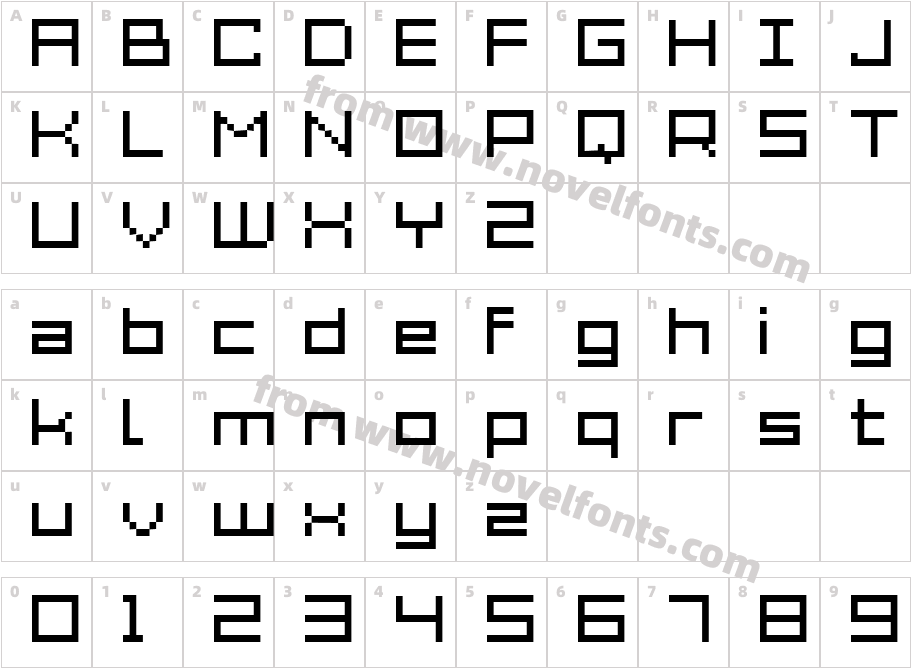 Grixel Acme 7 Wide XtndCharacter Map