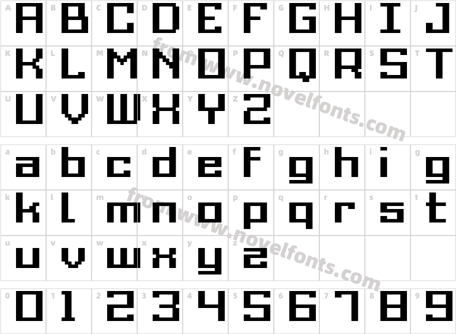 Grixel Acme 9 Regular BoldCharacter Map