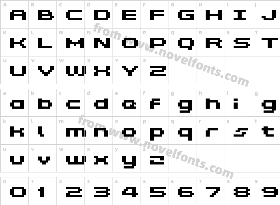 Grixel Kyrou 5 Wide Bold XtndCharacter Map