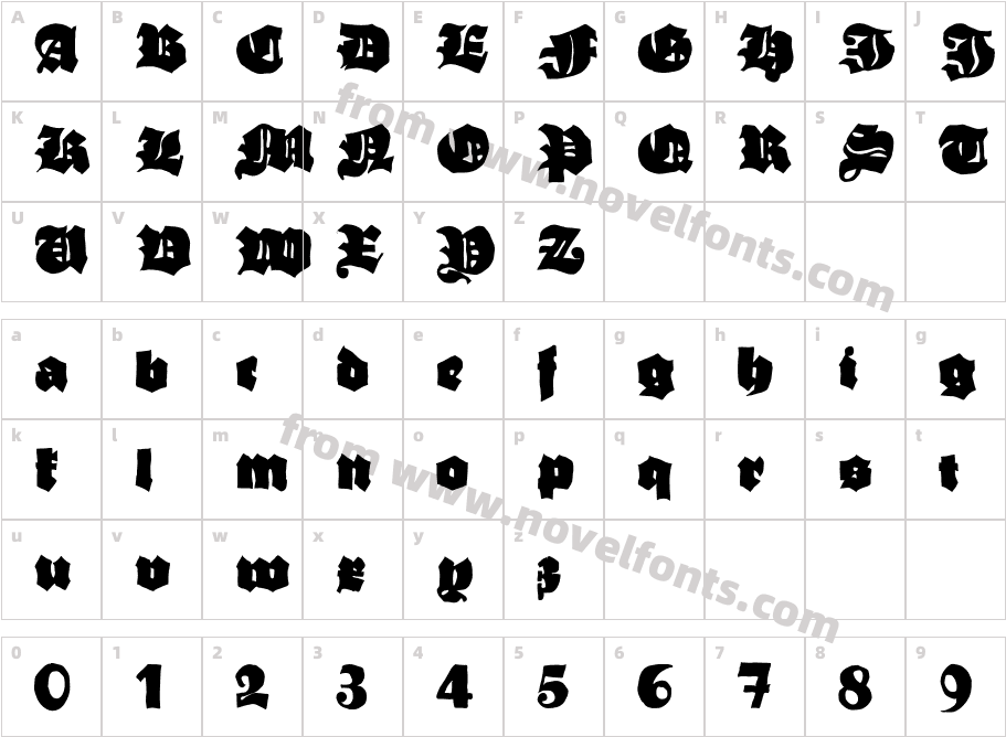 GrobeHand-FleacheCharacter Map