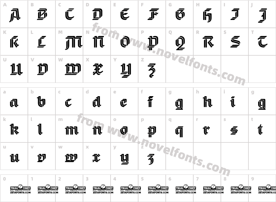 Gronau Trial InlineCharacter Map