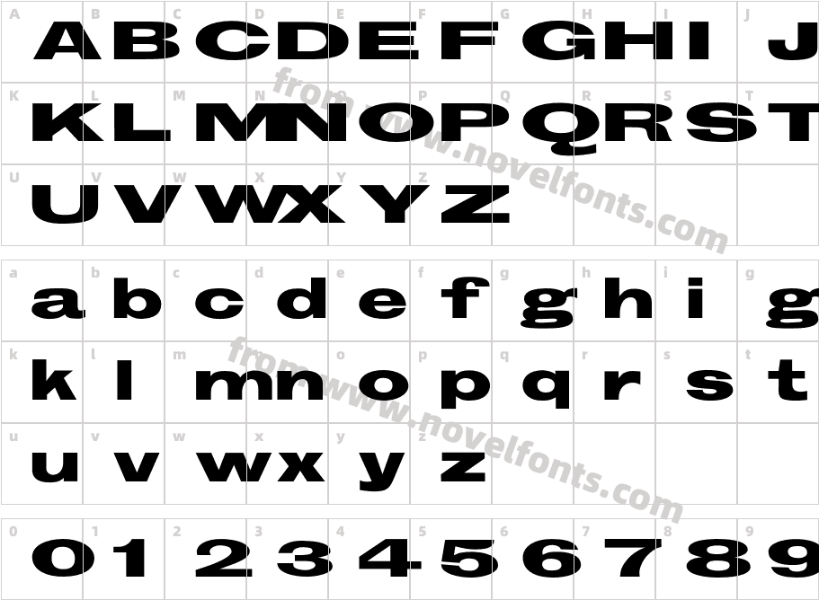 GroschenExtraExtendedCharacter Map