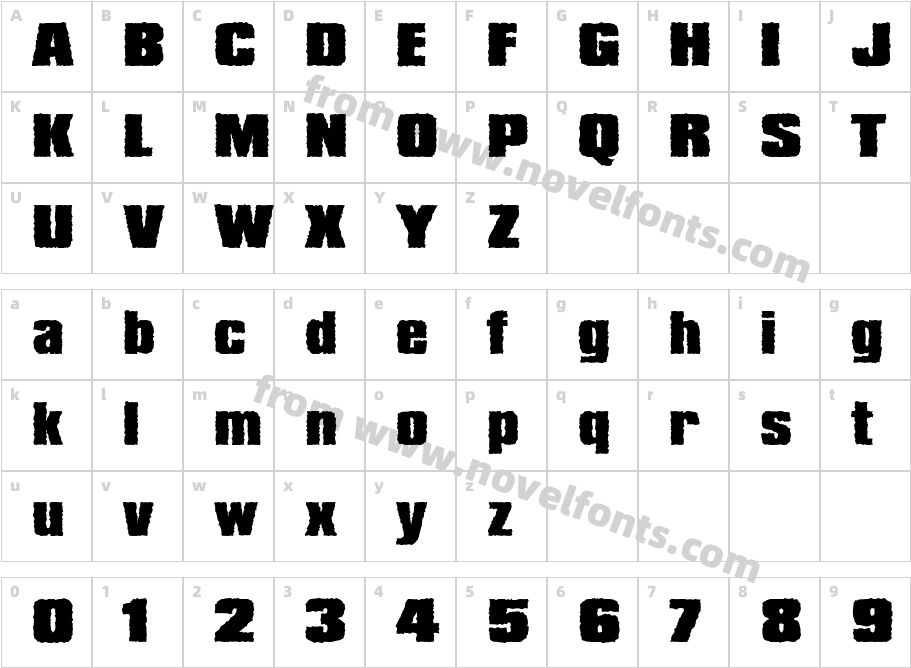 Grunge Kompak BlackCharacter Map