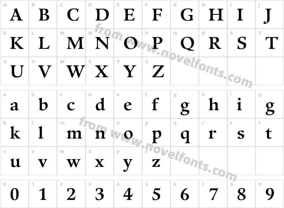 Guardi-BoldCharacter Map