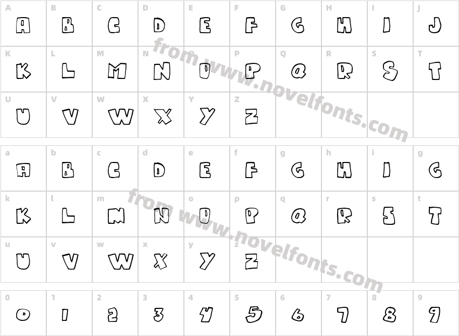 Gumpy oneCharacter Map