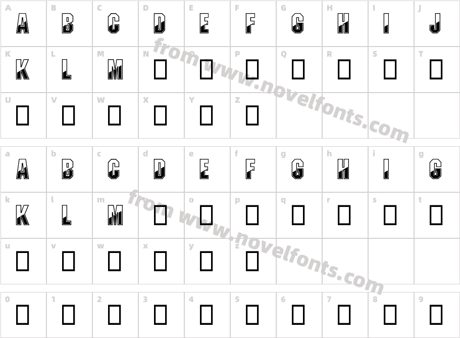 Gunmetal (Trial)Character Map