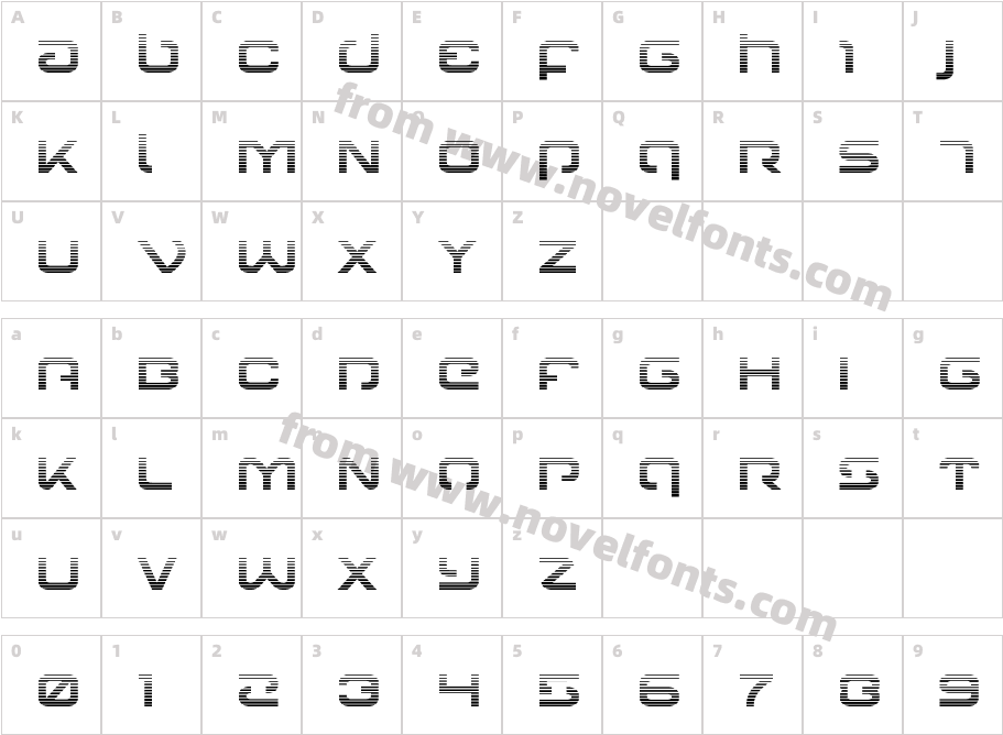 Gunrunner GradientCharacter Map