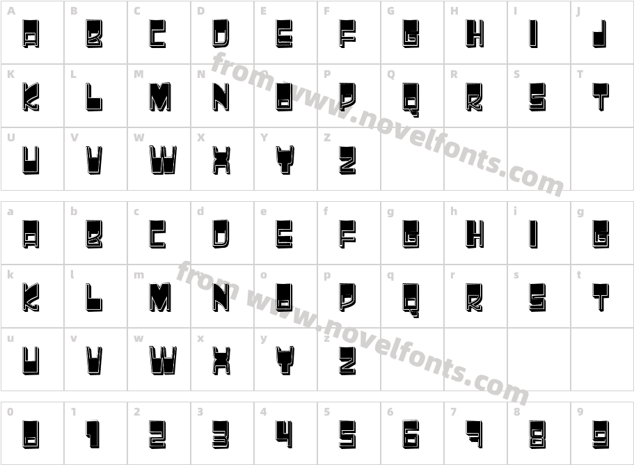 Gustav RegularCharacter Map