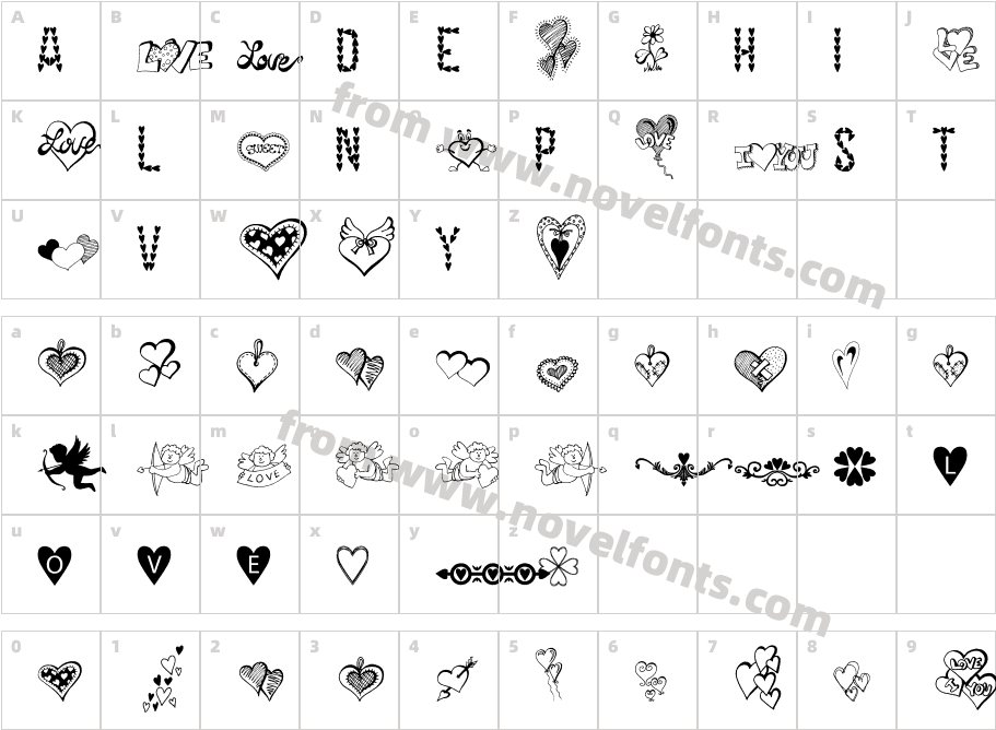 HAPPY VALENTINE'S DAYCharacter Map