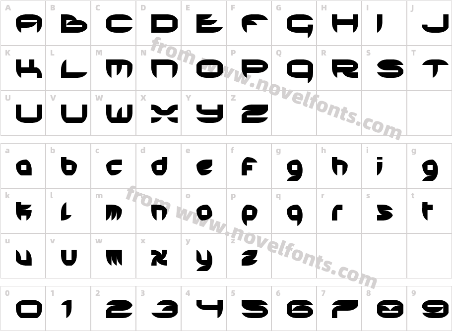 HARD EDGE RegularCharacter Map