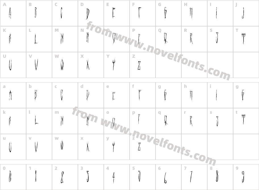 HELLO WEEN FONTCharacter Map