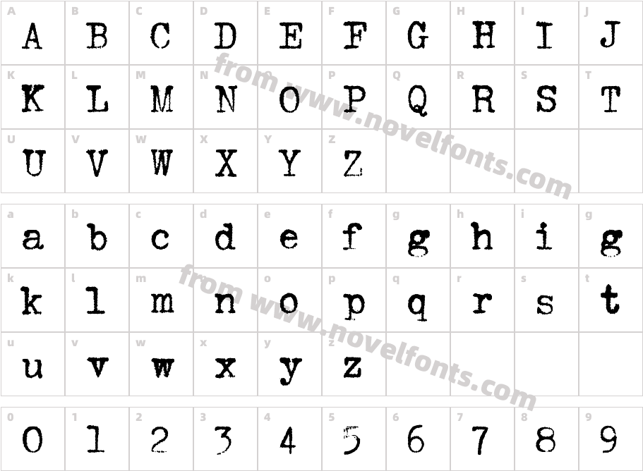 HERMES1943Character Map