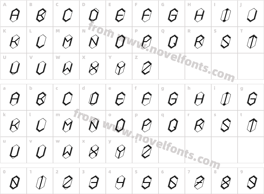 HEXCELLENTCharacter Map