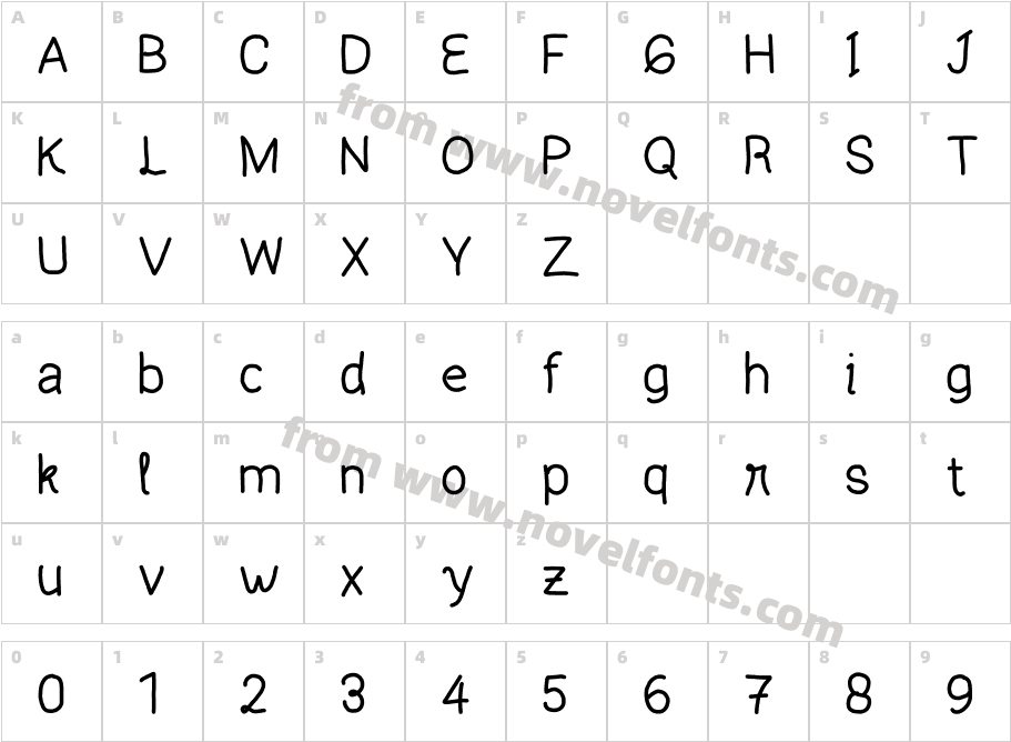 HF004Character Map