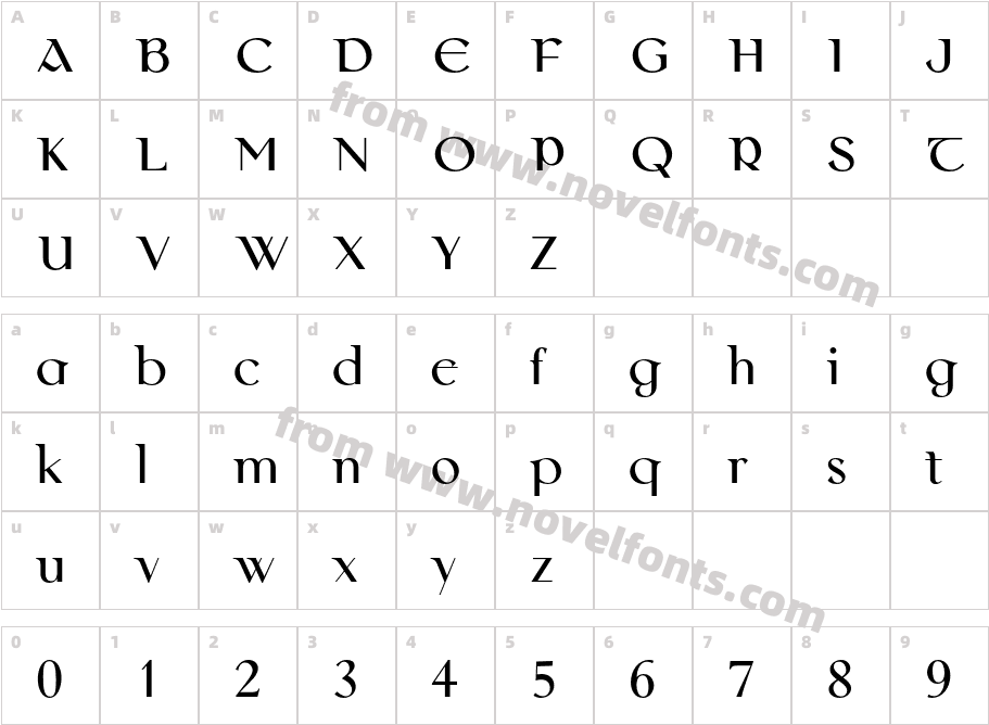 ColmcilleMTStd-RegularCharacter Map