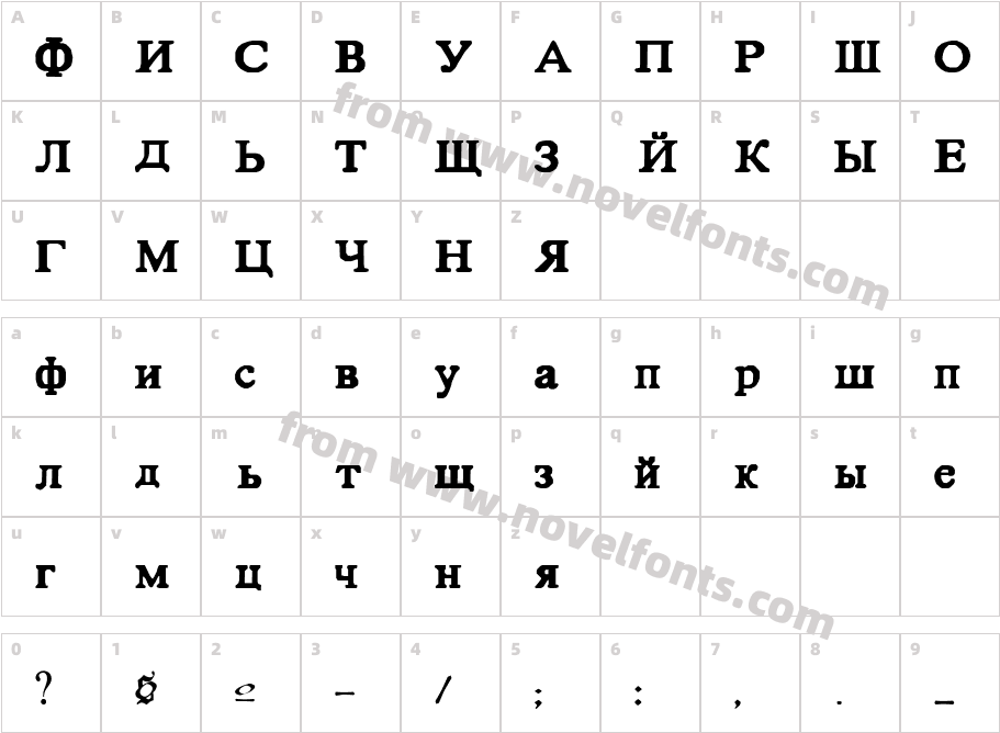 HTEBasicCyrilliCharacter Map