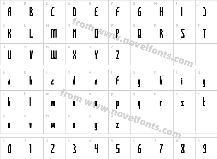 HUMAN ALTER EGO BoldCharacter Map