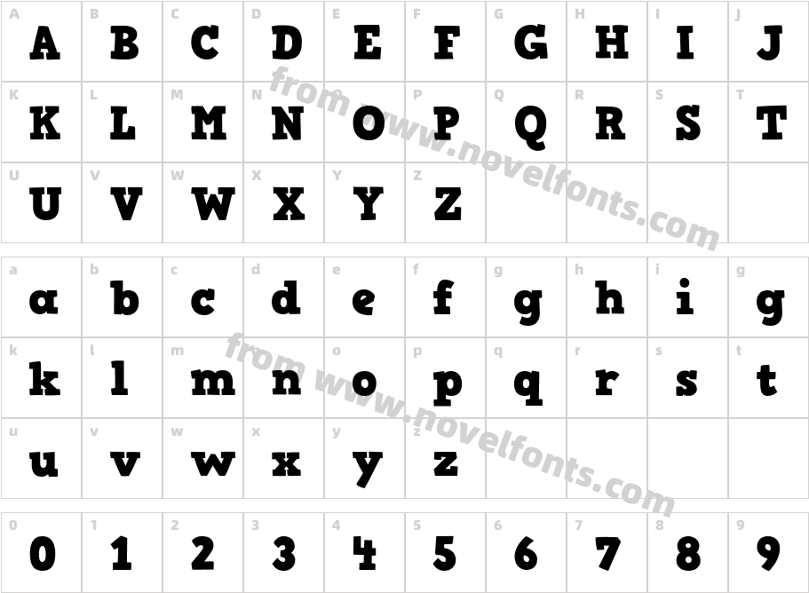 HVD Comic Serif BoldCharacter Map