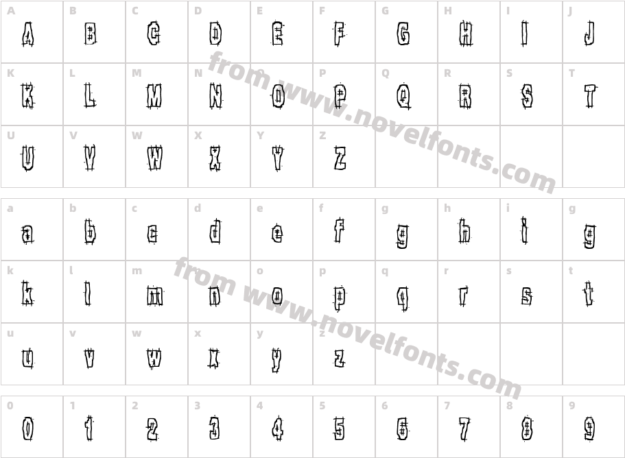 Hack & Slash (BRK)Character Map