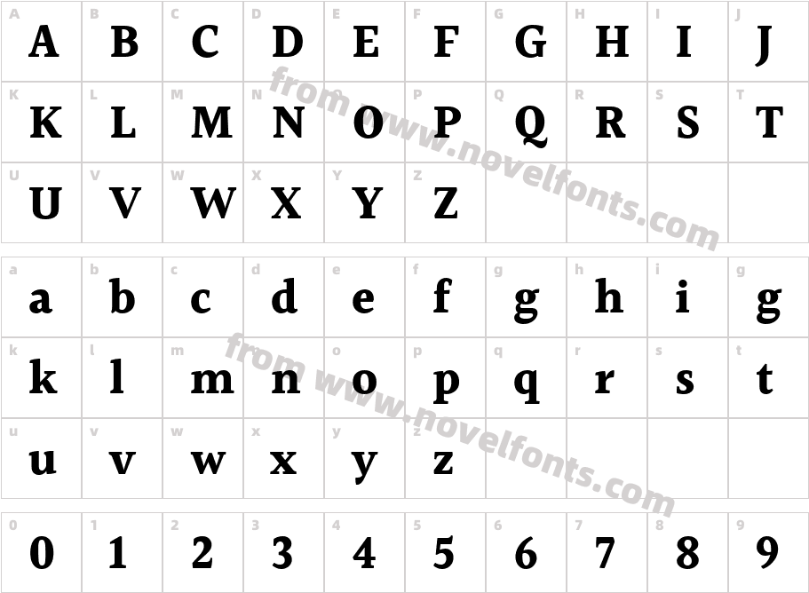 Halant BoldCharacter Map