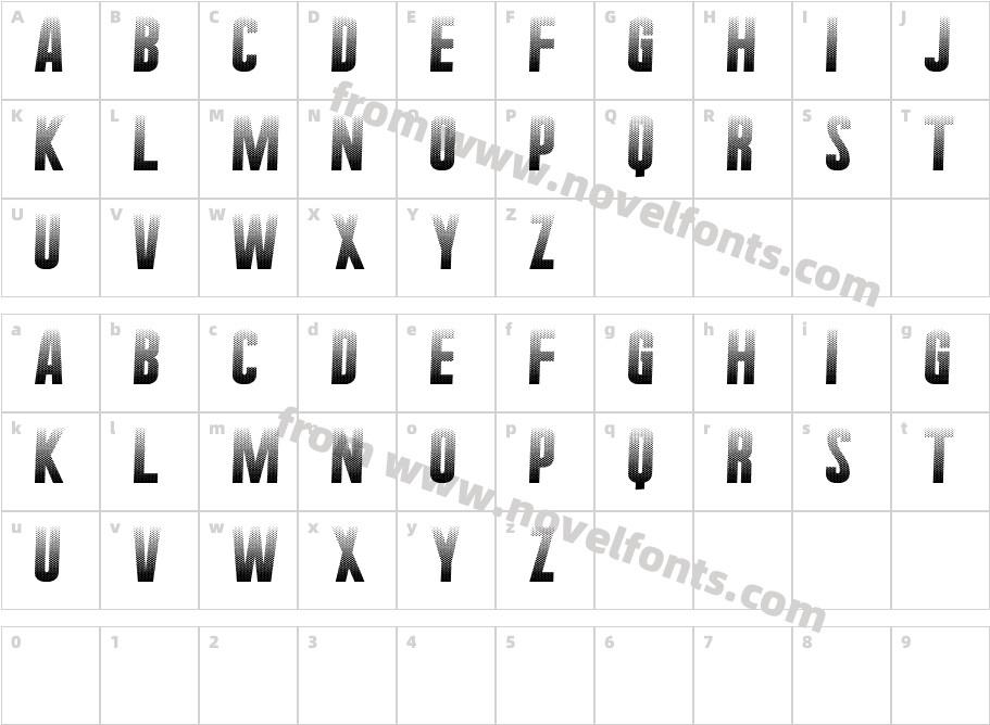 HalftoneNiumCharacter Map