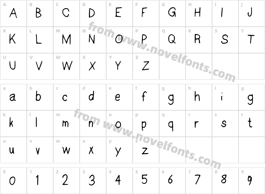 HalleyveticaNBPCharacter Map