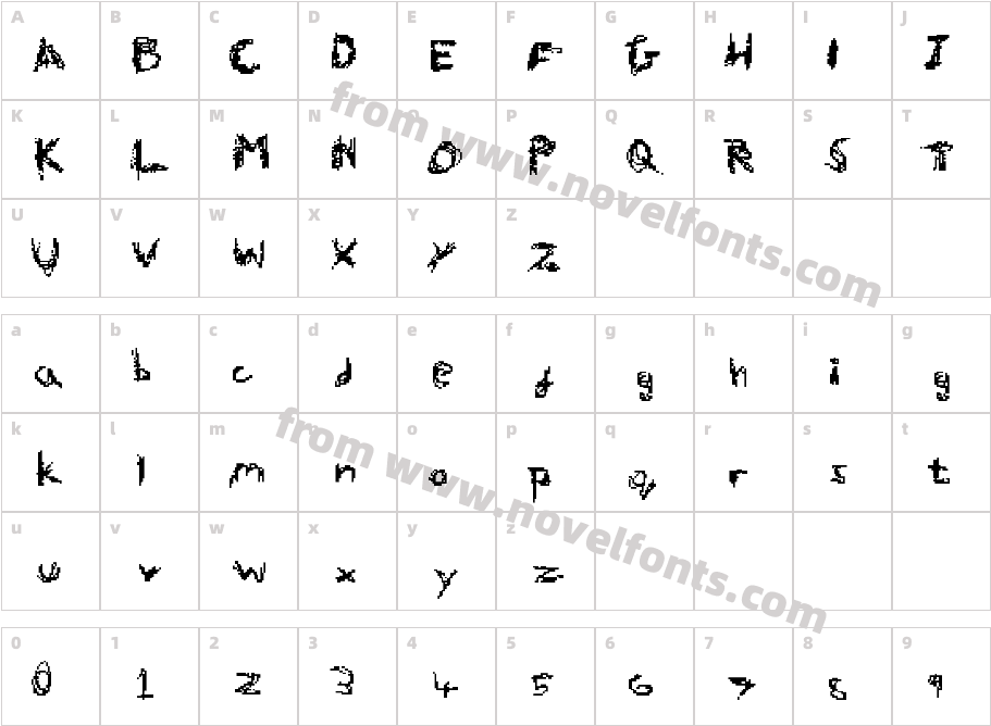 Hallworth RegularCharacter Map