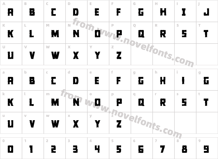 Colossus CondensedCharacter Map