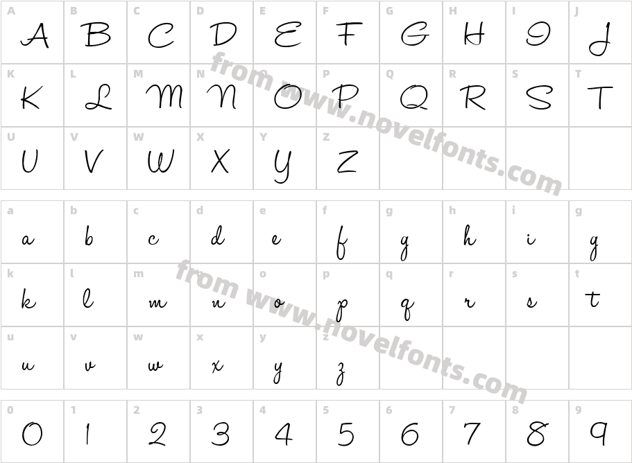 HaloHandletterCharacter Map