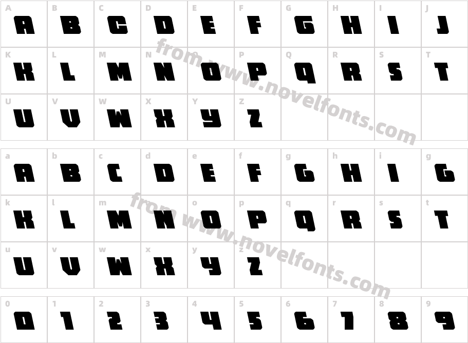 Hammer Scout Slight-LeftalicCharacter Map