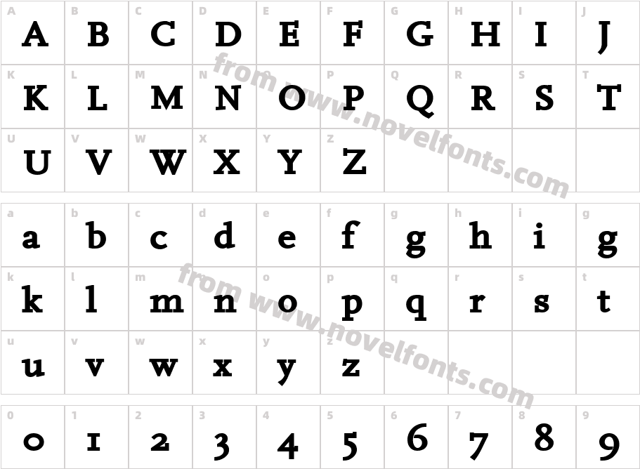 Hanch BoldCharacter Map