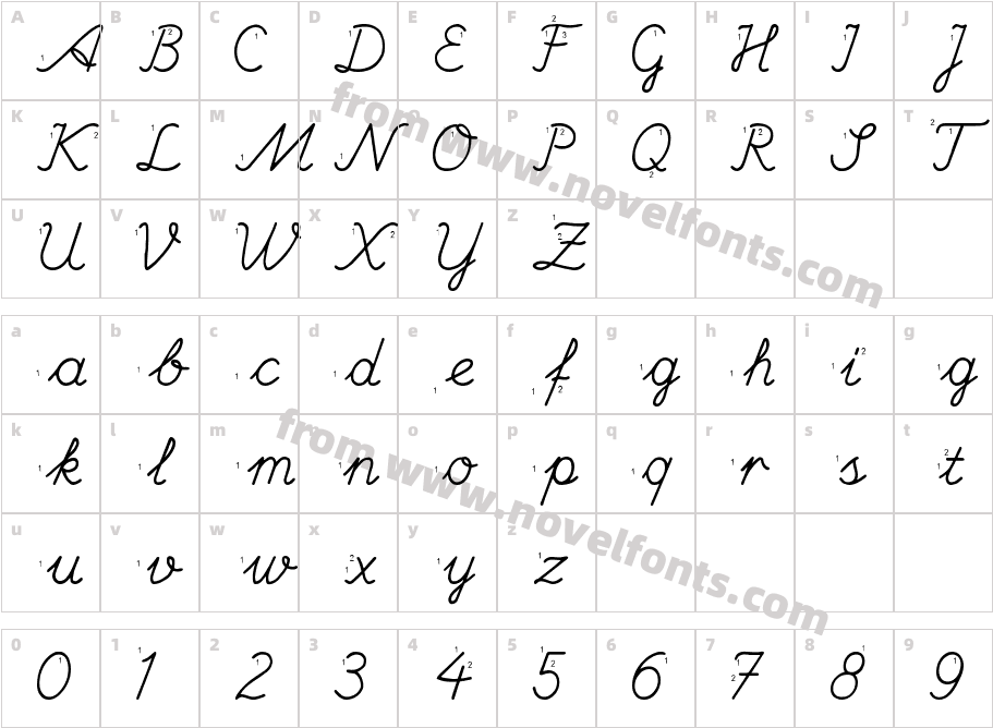 Hand EscortCharacter Map