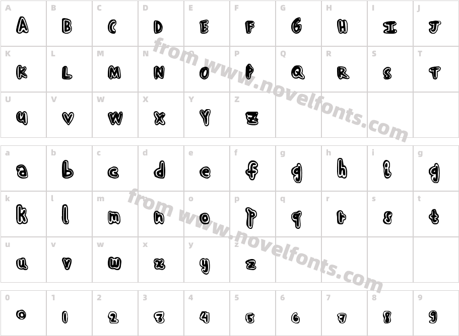 HandShadowCharacter Map